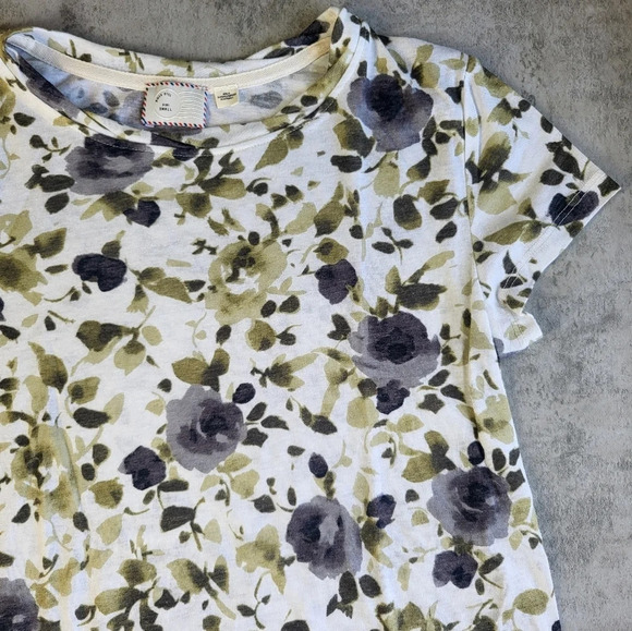 Anthropologie Postal Service Floral Short Sleeve Top - Picture 3 of 9